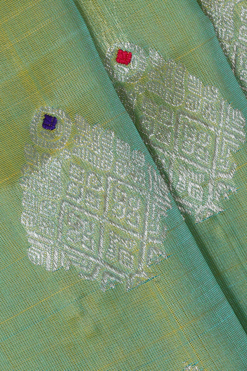 Image of Venkatagiri Silk Pista Green Saree